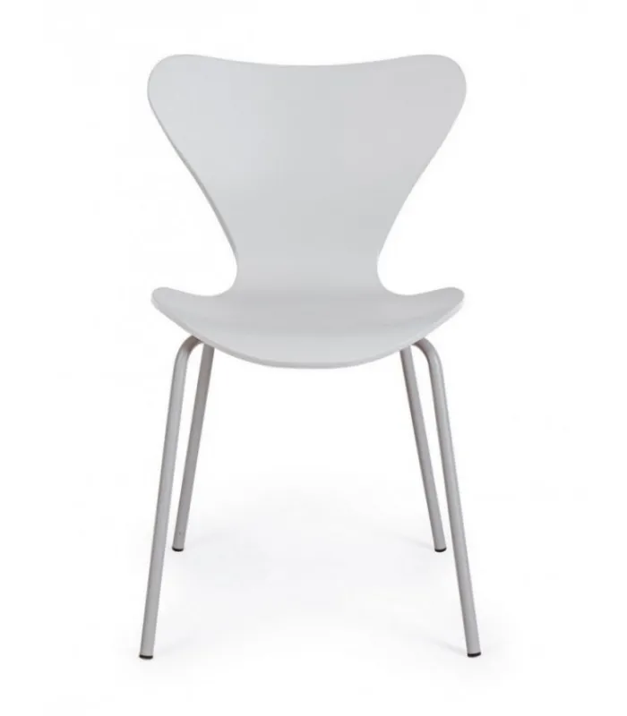 Hot CONTEMPORARY STYLE SET 4 SEDIA TESSA GRIGIO CH. C-GAMBA IN TINTA