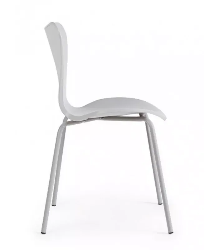 Hot CONTEMPORARY STYLE SET 4 SEDIA TESSA GRIGIO CH. C-GAMBA IN TINTA