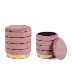 Fashion CONTEMPORARY STYLE SET2 POUF CONTENITORE DARINA ROSA ANTICO