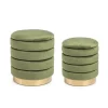 New CONTEMPORARY STYLE SET2 POUF CONTENITORE DARINA OLIVE