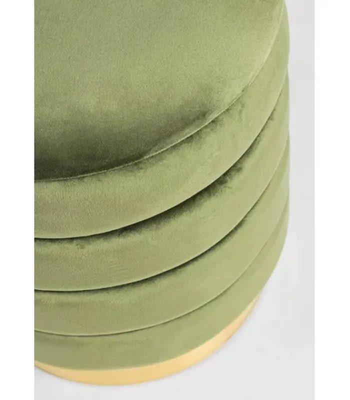 New CONTEMPORARY STYLE SET2 POUF CONTENITORE DARINA OLIVE