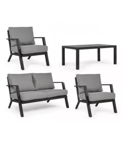 Clearance CONTEMPORARY STYLE SET4 SALOTTO C-C HARLEY ANTRACITE YK13