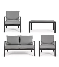 Clearance CONTEMPORARY STYLE SET4 SALOTTO C-C HARLEY ANTRACITE YK13