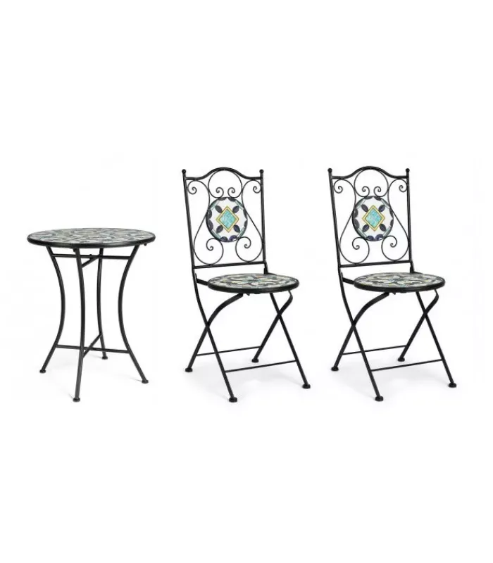 Sale CONTEMPORARY STYLE SET3 TAVOLO+2 SEDIE PIEGH POSITANO