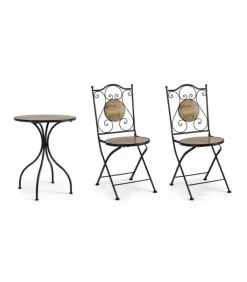 Best CONTEMPORARY STYLE SET3 TAVOLO+2SEDIE PIEGH KANSAS