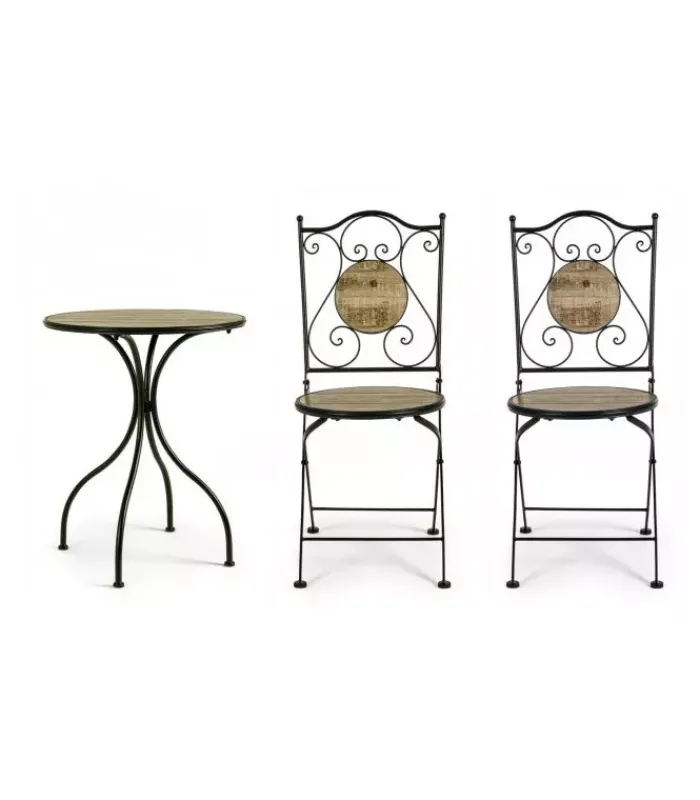 Best CONTEMPORARY STYLE SET3 TAVOLO+2SEDIE PIEGH KANSAS