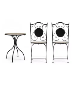 Best CONTEMPORARY STYLE SET3 TAVOLO+2SEDIE PIEGH KANSAS