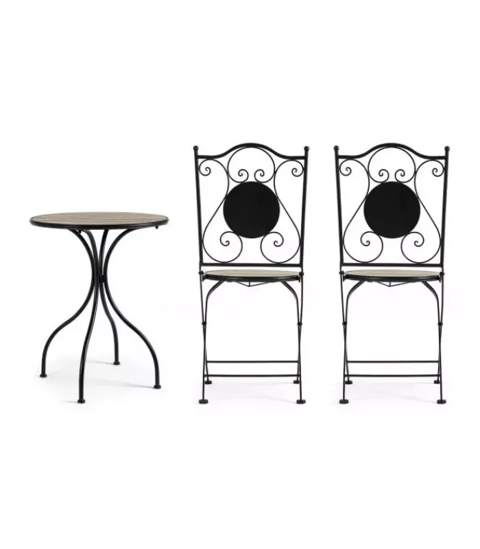 Best CONTEMPORARY STYLE SET3 TAVOLO+2SEDIE PIEGH KANSAS