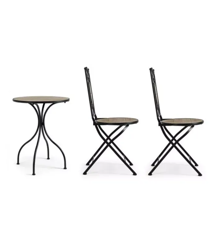 Best CONTEMPORARY STYLE SET3 TAVOLO+2SEDIE PIEGH KANSAS