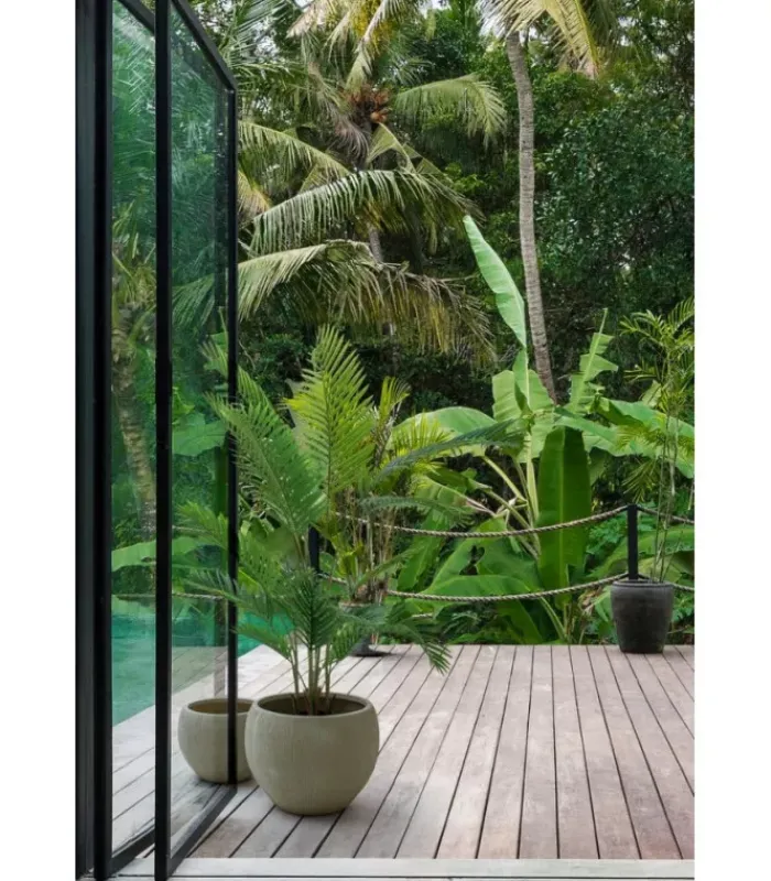 New CONTEMPORARY STYLE SET2 VASO CEMENT SFERA SABBIA