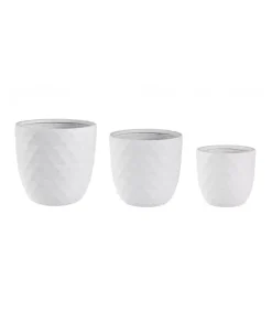 Discount CONTEMPORARY STYLE SET3 VASO PYRAMID BOMB BIANCO