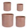 Fashion CONTEMPORARY STYLE SET4 VASO TRESSAGE CIL TERRACOTTA