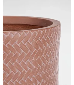 Fashion CONTEMPORARY STYLE SET4 VASO TRESSAGE CIL TERRACOTTA