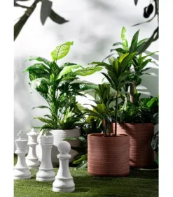 Fashion CONTEMPORARY STYLE SET4 VASO TRESSAGE CIL TERRACOTTA