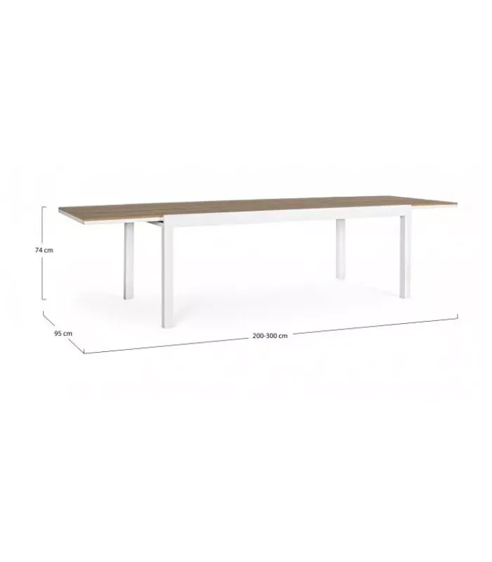 Sale CONTEMPORARY STYLE TAVOLO ALL.ELIAS 200-300X95 BIANCO SJ60