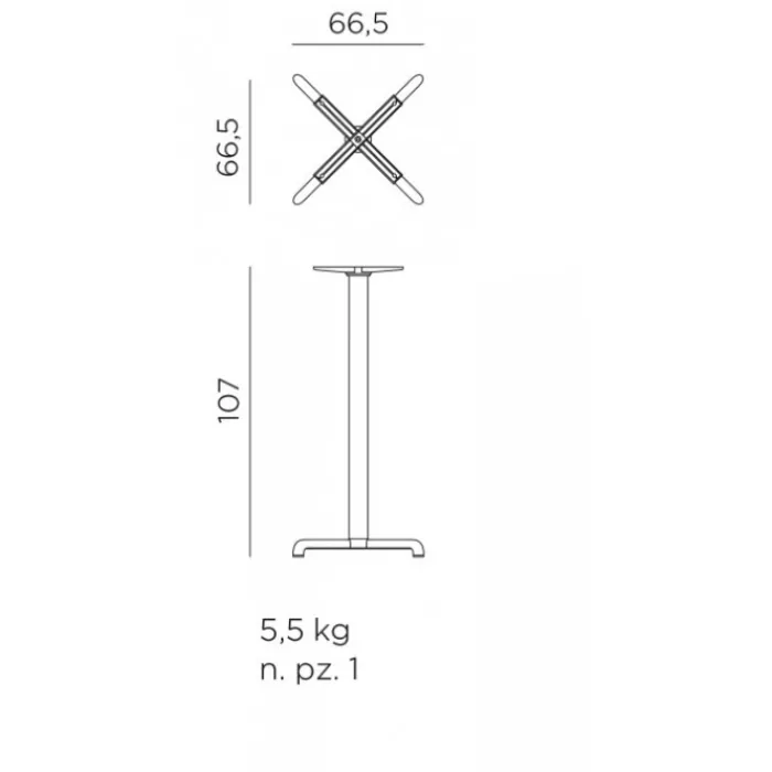 Hot NARDI Tavolo Calice ALU HIGH |