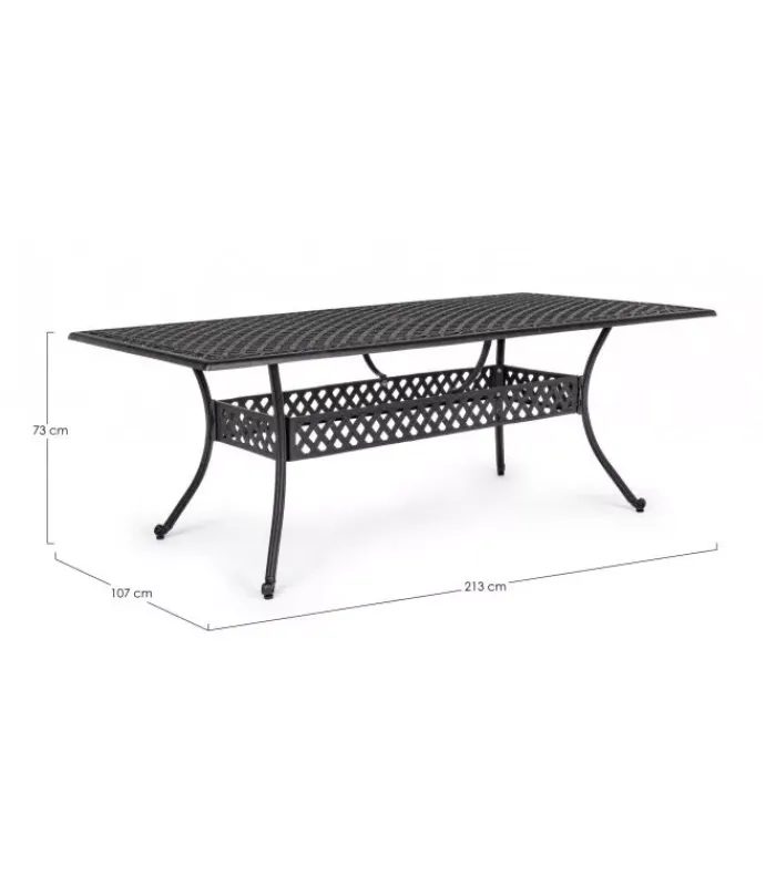 Outlet CONTEMPORARY STYLE TAVOLO IVREA RETT 213X107 ANTRACITE